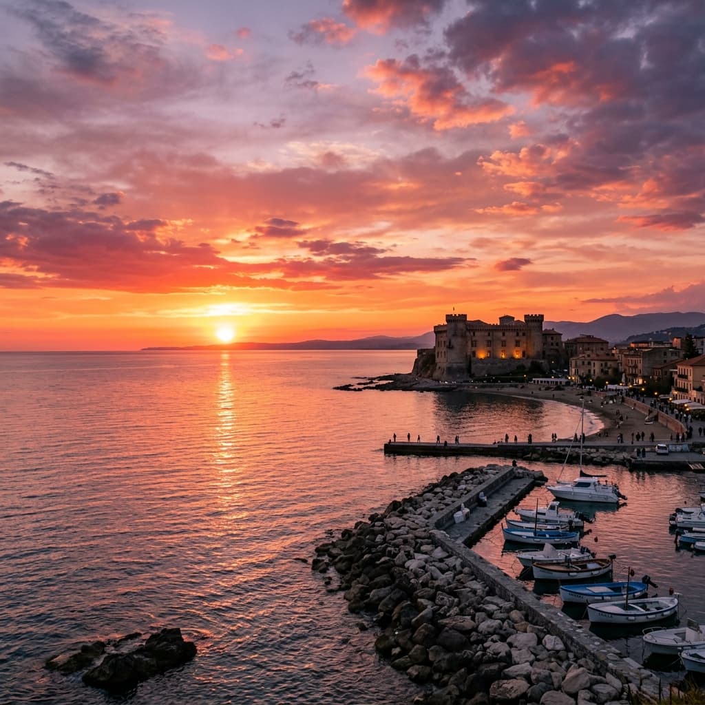 Tramonto sul mare